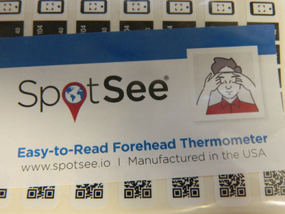 SpotSee Medical Use Respositionable Forehead Thermometer QTY 500  C-8720-100