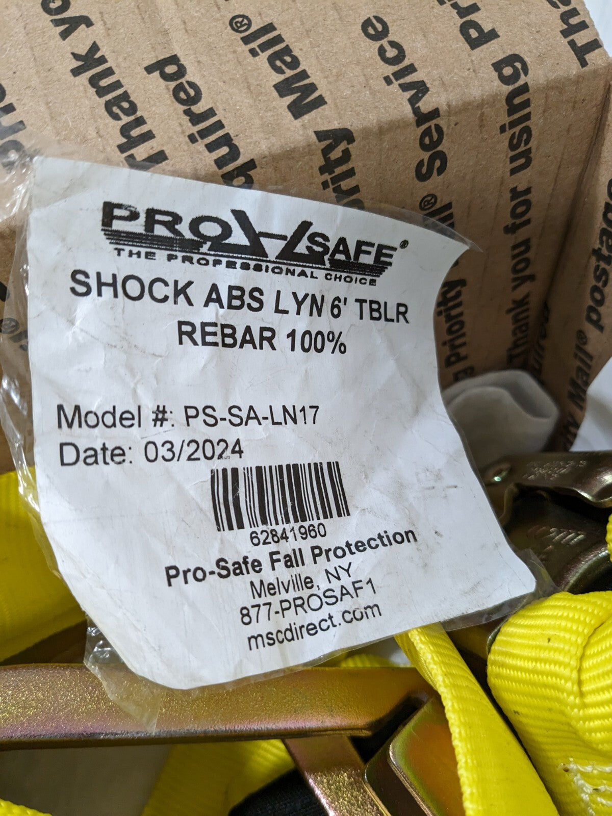 PRO-SAFE 6 ft. 350 Lb Cap., 2 Leg Locking Snap Hook Harness PS-SA-LN17
