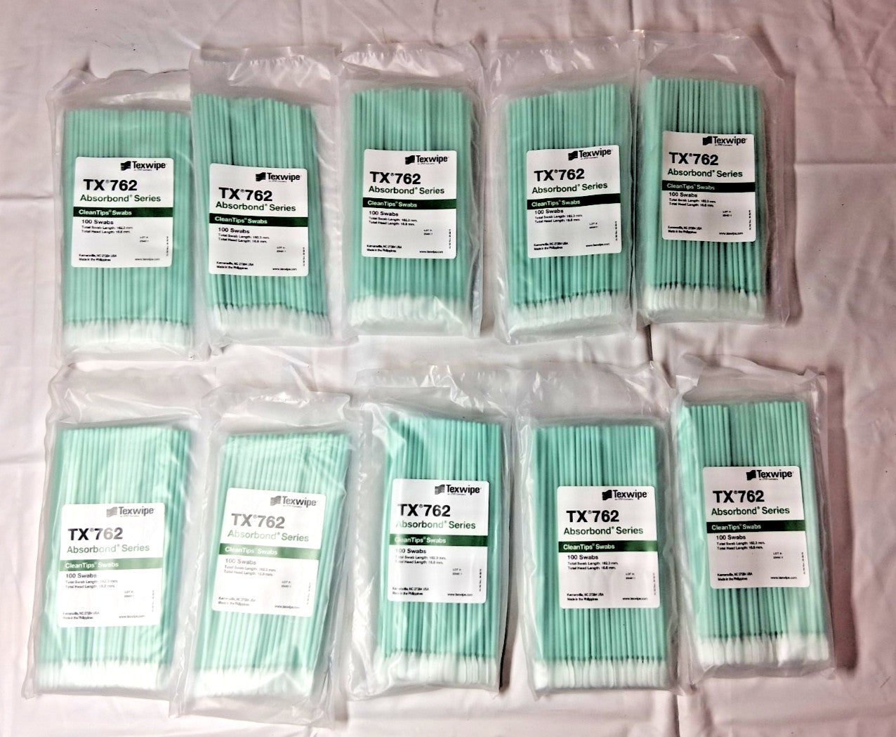 Texwipe Absorbond Cleanroom Swab Polyester 6.39" OAL Long Handle QTY1000 TX
