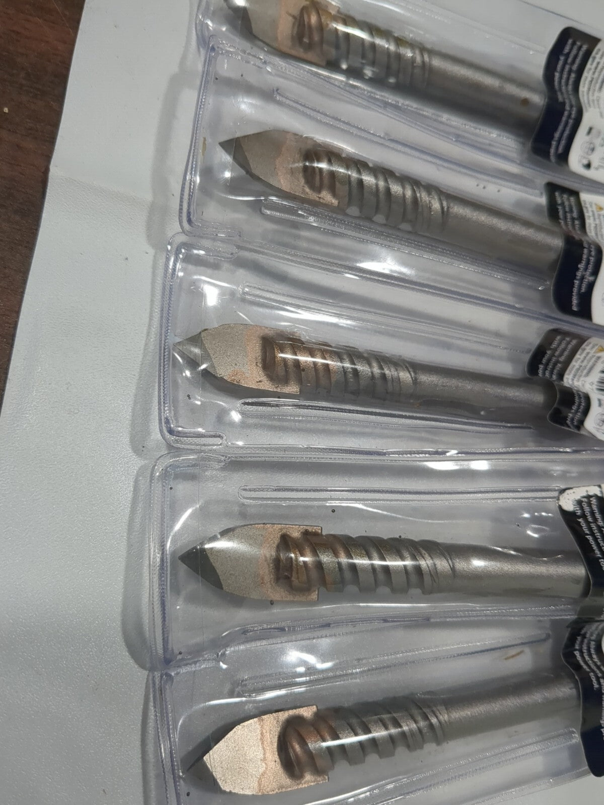 CLE-LINE 5pc 1/2"StraightShank Carbide Tipped Tile&Glass Drill Bits C20723