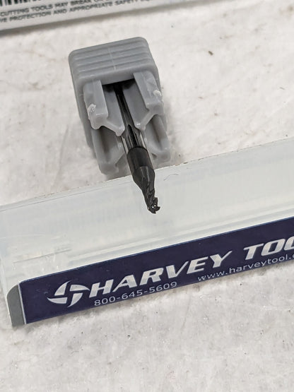 HARVEY TOOL Ball End Mill: 0.0700" Dia, 0.2100" LOC, 4 Flute Qty 2 74370-C4