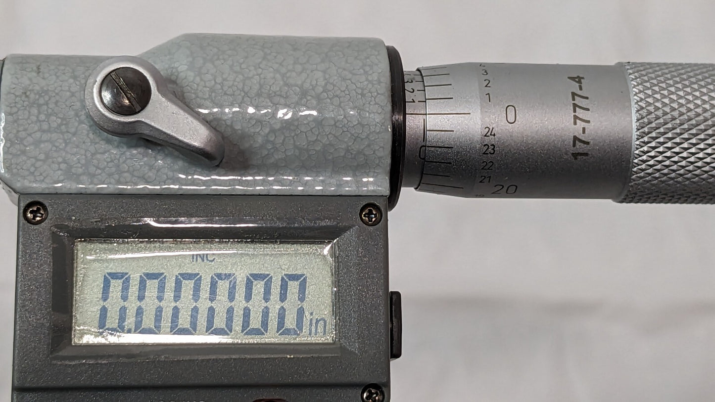 SPI Digital Deep Throat Micrometer  0-1" Range X 6" Throat Depth 17-777-4