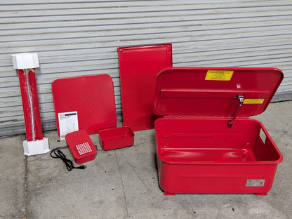 Free Standing Recirculating Parts Washer 12 Gallon Capacity 115v Pump