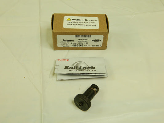 JERGENS Modular Fixturing Shank: Ball Lock, 13 mm Shank Dia, Steel 49605