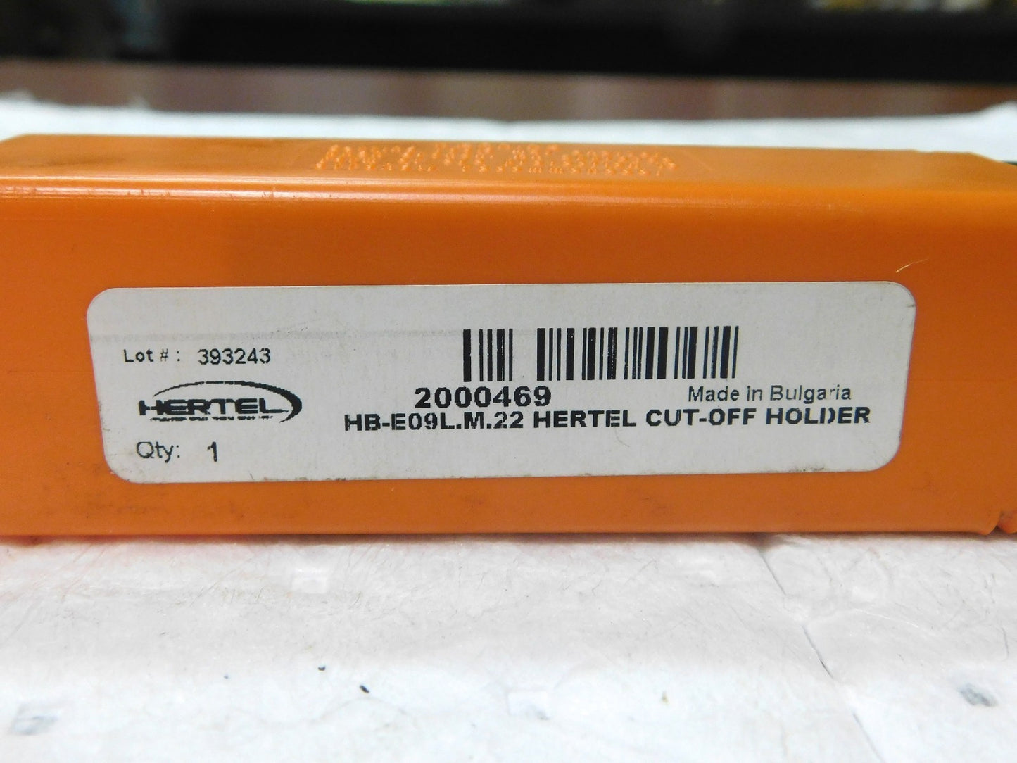 Hertel Indexible Cutoff Toolholder 1.18 DOC 9/16Wx 0.563H Shank LH 2000469