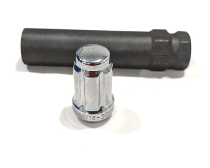 RPM Spline Drive Lug Nuts Chome 7/16-20 *10pcs*  With Deep Socket    C7002 C7301