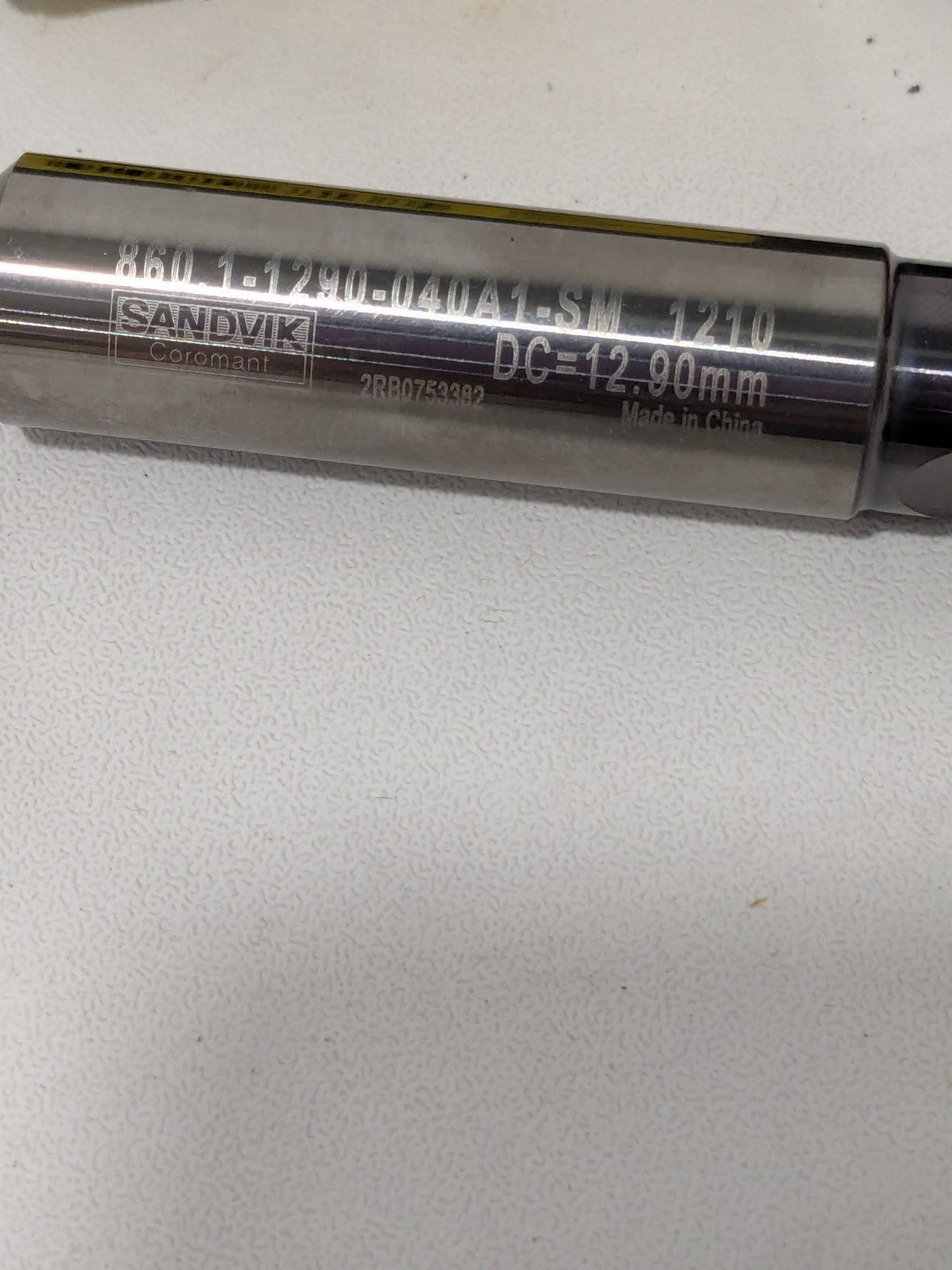Sandvik Solid Carbide Screw Machine Drill Bit 12.9mm 140° Spiral Flute 7782476