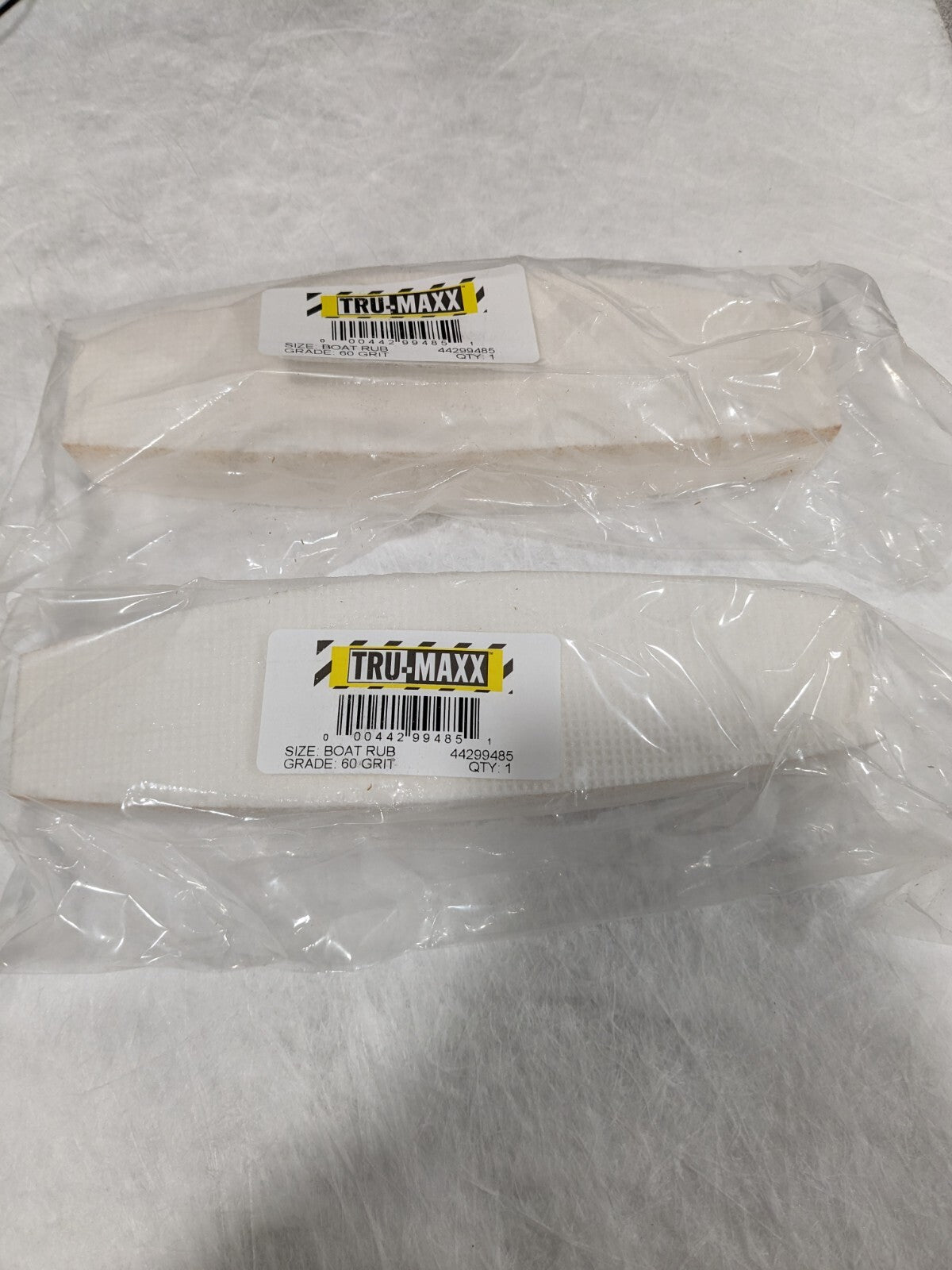 TRU-MAXX Boat Polishing Stone: Aluminum Oxide, 9" OAL 60 Grit Qty 2 4429948