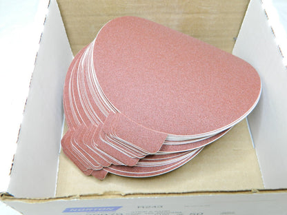 Norton R243 AO P150 Fine Grit 6" Cloth Psa Disc Qty 100 39979