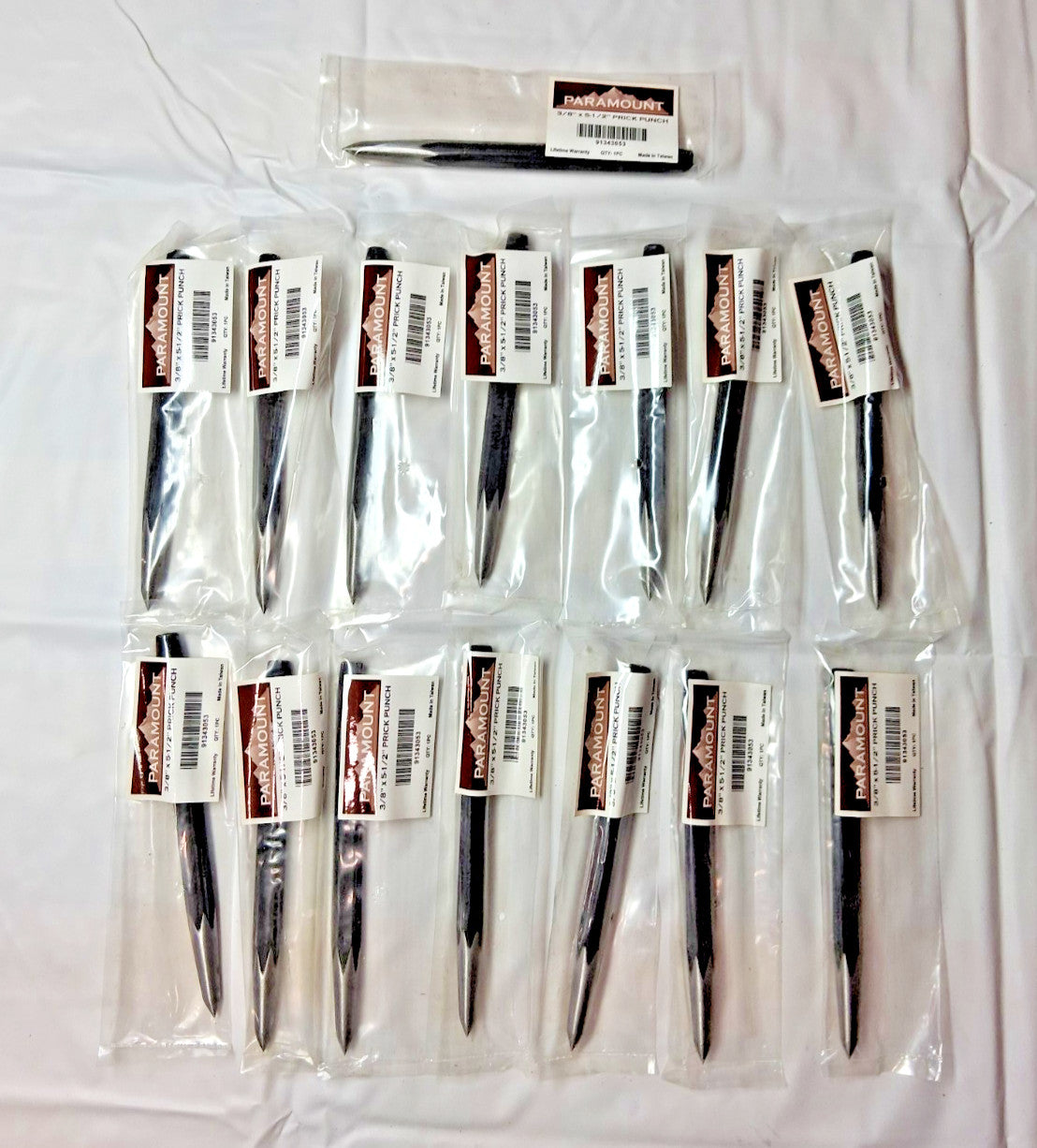 Paramount Prick Punches 3/8" DIA 5-1/2" FL QTY15 PAR-PK140