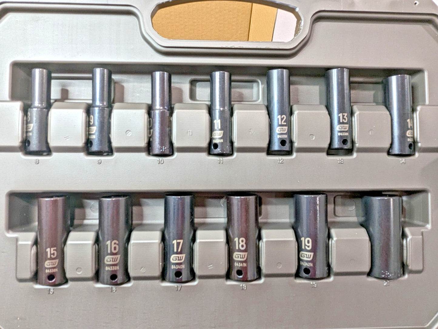 GEARWRENCH 39 Piece Socket Set Deep Impact Standard 3/8" Drive 86533