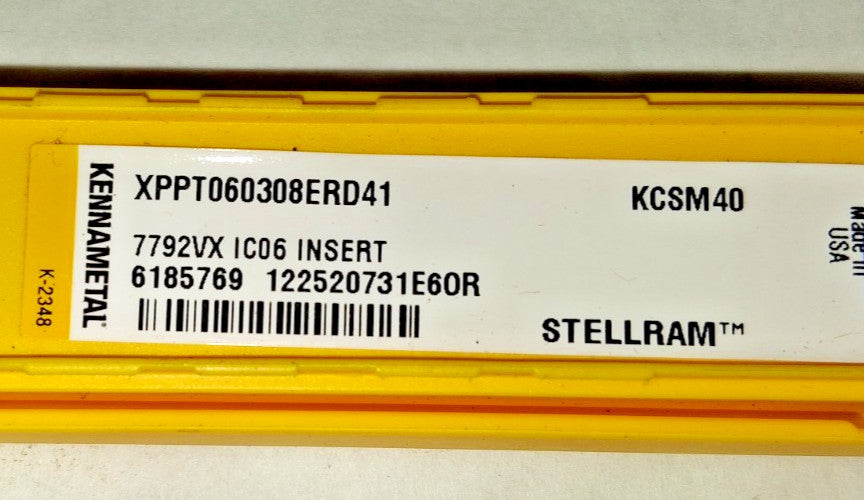 Kennametal Milling Inserts XPPT Solid Carbide Square 4 Qty 6185769