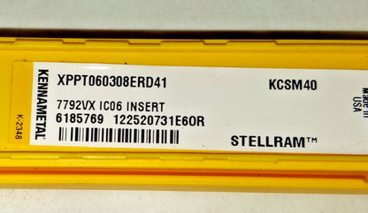 Kennametal Milling Inserts XPPT Solid Carbide Square 4 Qty 6185769