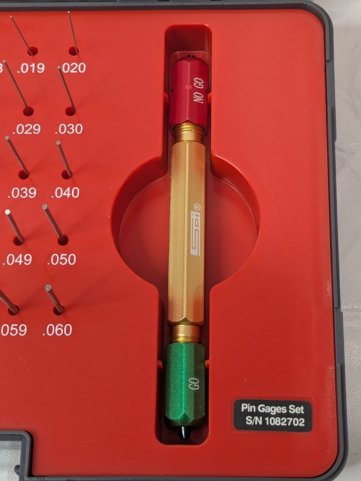 SPI 50 Piece Pin Gage Set 0.011 to 0.06" Minus Class ZZ 22-146-5