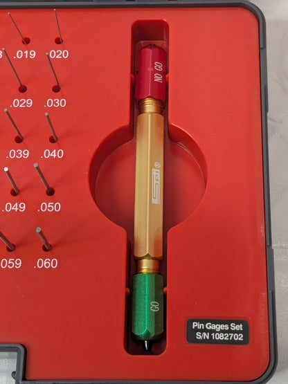 SPI 50 Piece Pin Gage Set 0.011 to 0.06" Minus Class ZZ 22-146-5