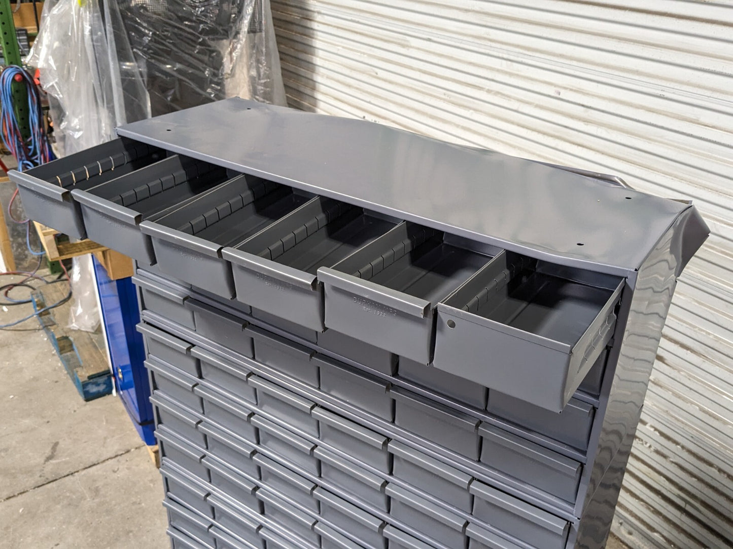 Durham Steel Bin Storage Cabinet 96 Drawer 62 x 34 x 12 022-95 Scratch N Dent
