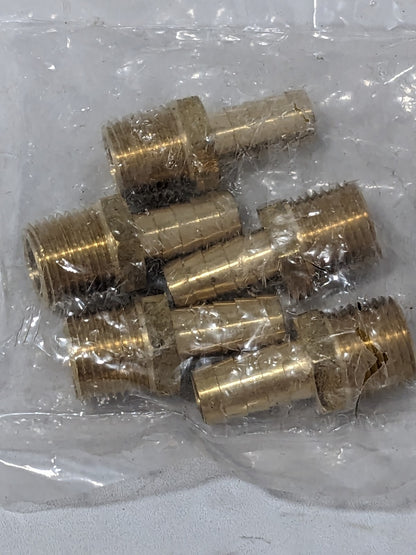 Barbed Hose Fitting: 1/2" x 1/2" ID Hose, Male Connector Qty 5 38208153