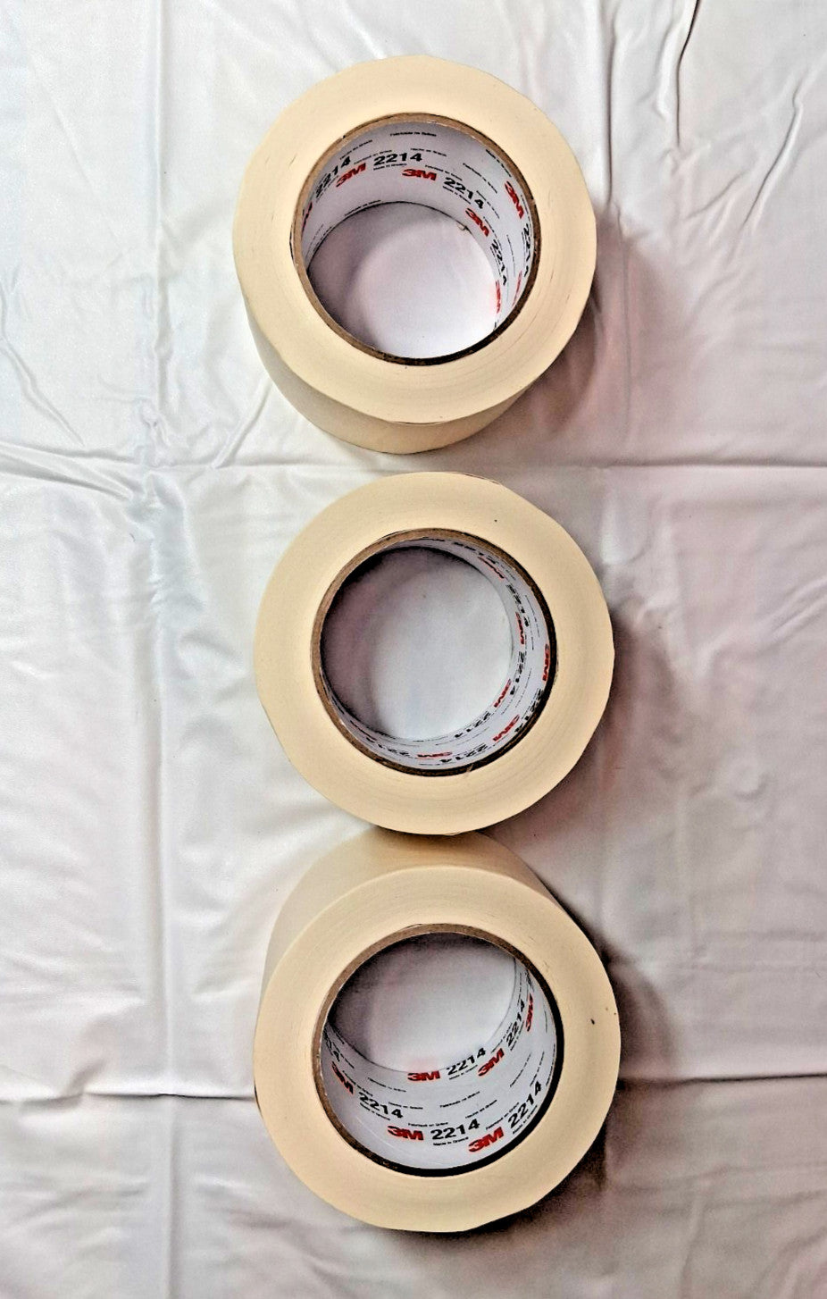 3M Paper Masking Tape Natural 2.83 IN x 54.6 YD 72mm x 50m QTY 3 2214