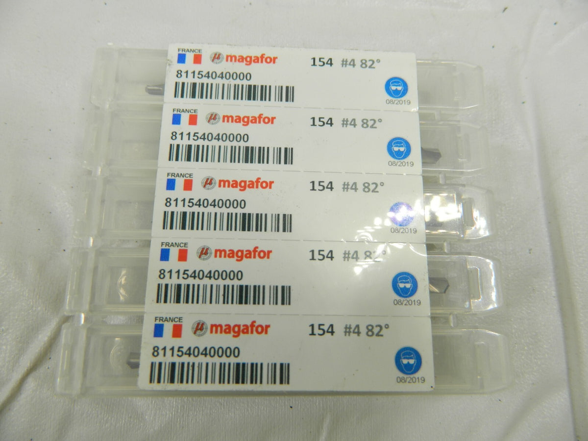 MAGAFOR HSS Combo Drill & Countersink: #4, 5/16" Body Dia Qty 5 81154040000