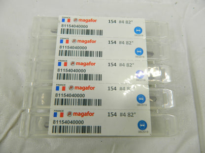 MAGAFOR HSS Combo Drill & Countersink: #4, 5/16" Body Dia Qty 5 81154040000
