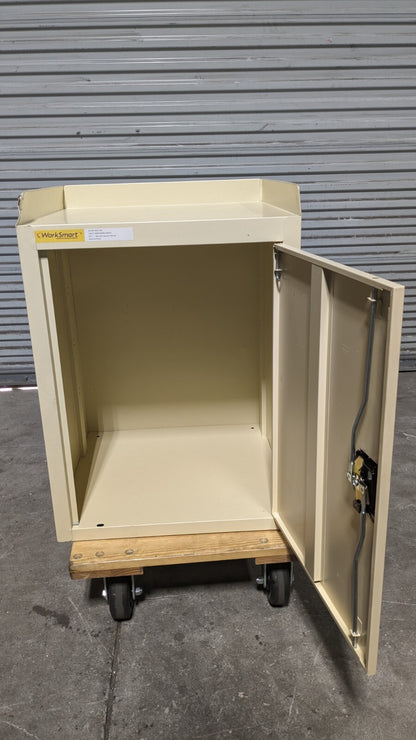 Mobile Bench Work Center 22" OAD 1 Shelf Steel Body Damaged