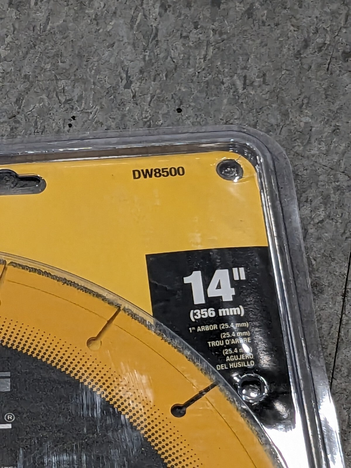 DEWALT Wet & Dry Cut Saw Blade: 14 Dia, 1 Arbor Hole, 20 Teeth DW8500