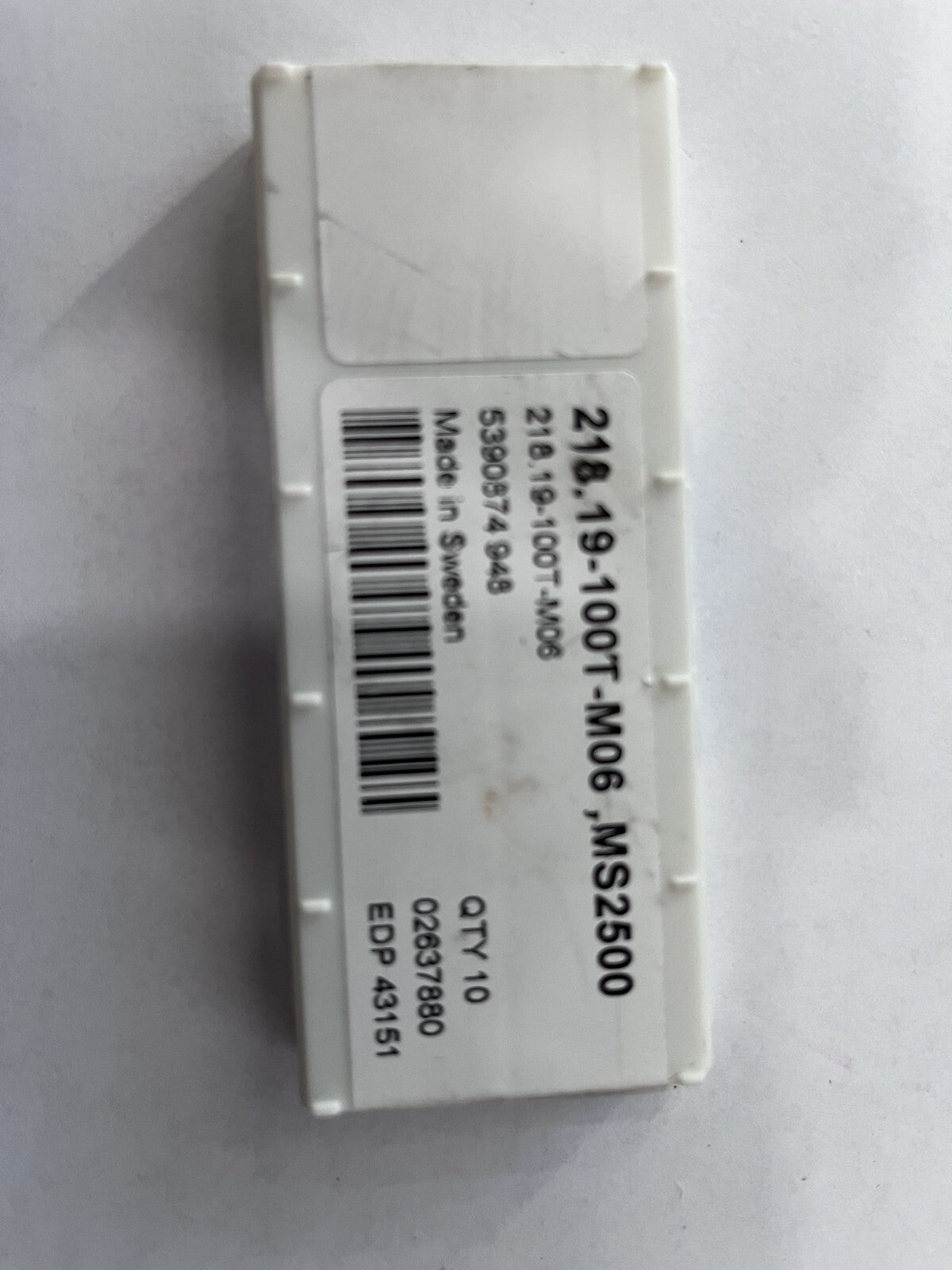 Seco Milling Insert ANSI 218.19-100T-M06 ISO 218.19-100T-M06 MS2500 Carbide 8PK