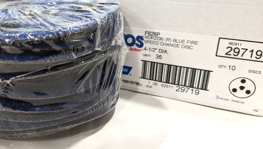 NORTON F826P 4-1/2″ Fiber Disc  5/8-11 ID  36 Grit *Box of 10* 662611297219