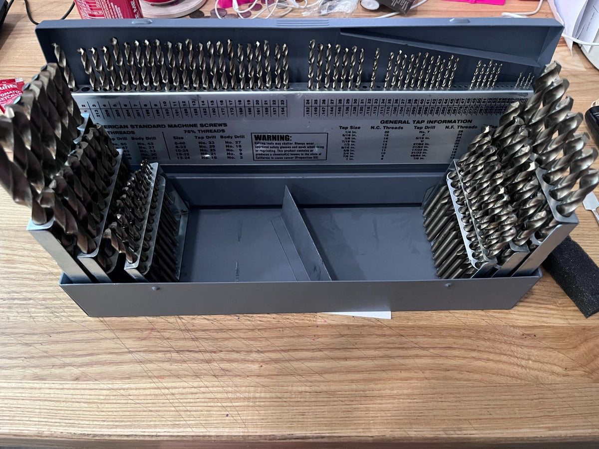 Hertel Jobber Length Drill Bits, 115 Pc, 0.04" Drill Bit Sizes135 INCOMPLETE