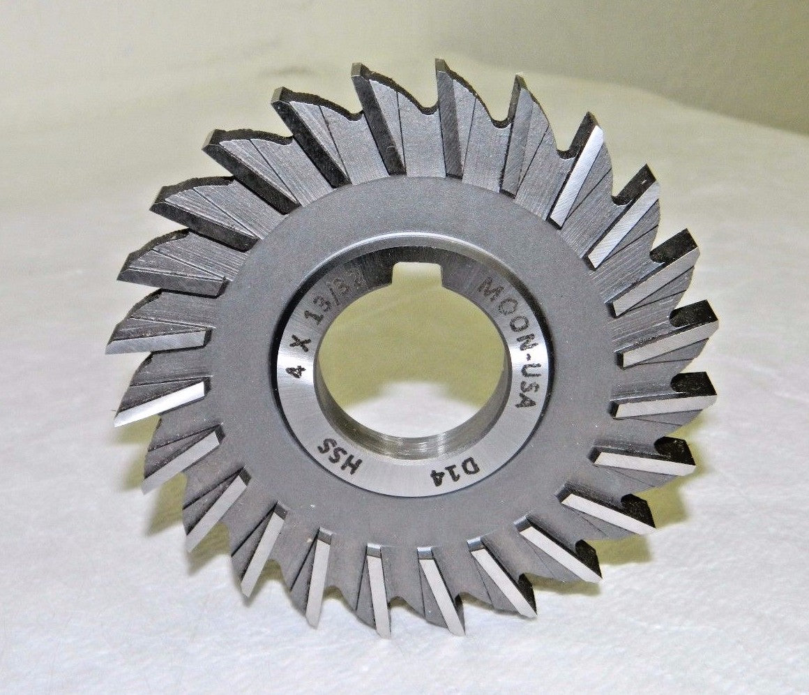 Moon Cutter HSS Side Milling Cutter 4" x 13/32" x 1-1/4" 24 Teeth