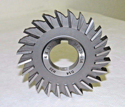 Moon Cutter HSS Side Milling Cutter 4" x 13/32" x 1-1/4" 24 Teeth