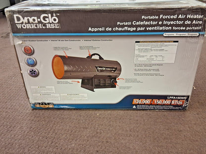 Dyna-Glo Workhorse Forced Air Heater 120K-150K BTU LP LPFA150WH