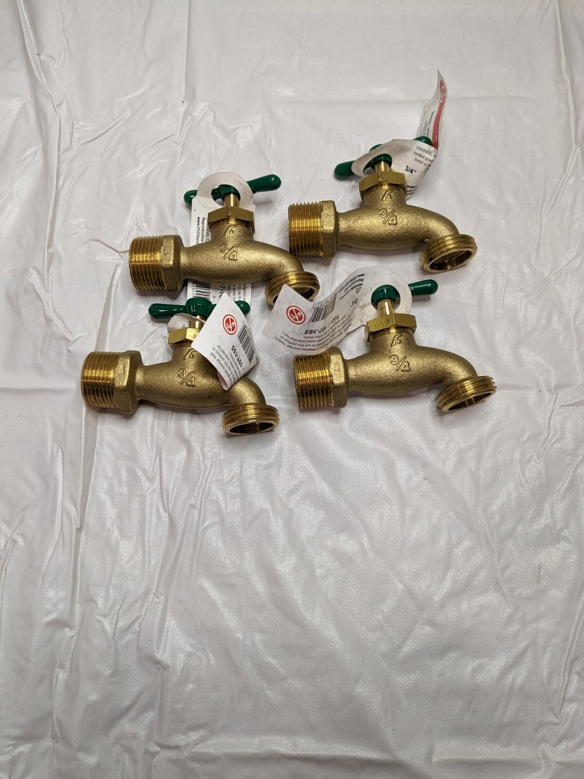 LEGEND 3/4" Pipe, 125 psi WOG Rating, Brass Hose Bibb, Stop Valve Qty 4 107-165