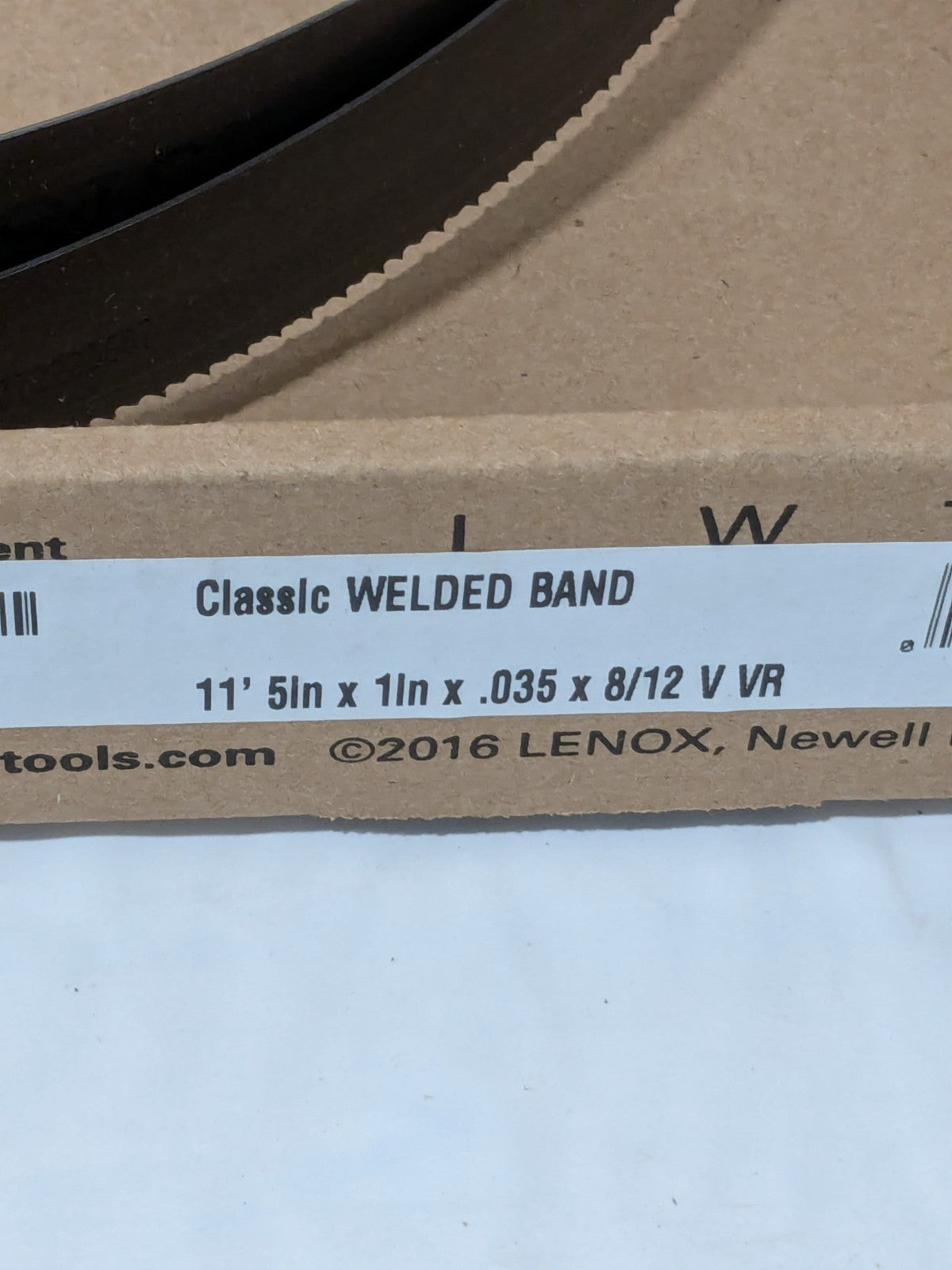 Lenox Welded Bandsaw Blade: 11' 5 Long x 1" Wide x 8 to 12 TPI 79673CL