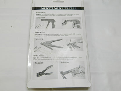 Cable Tie Gun Pull Tighten Fasten Tensioner Zip Wire Cord Tidy Cabling HS-600A