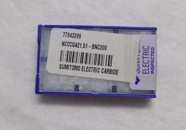Sumitomo Electric Carbide Insert NCCCGA21.51 Grade BNC200  77843399