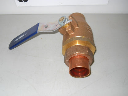 Nibco S58570SU 2-Piece Bronze Ball Valve Full Port 1-1/2" with Single Union