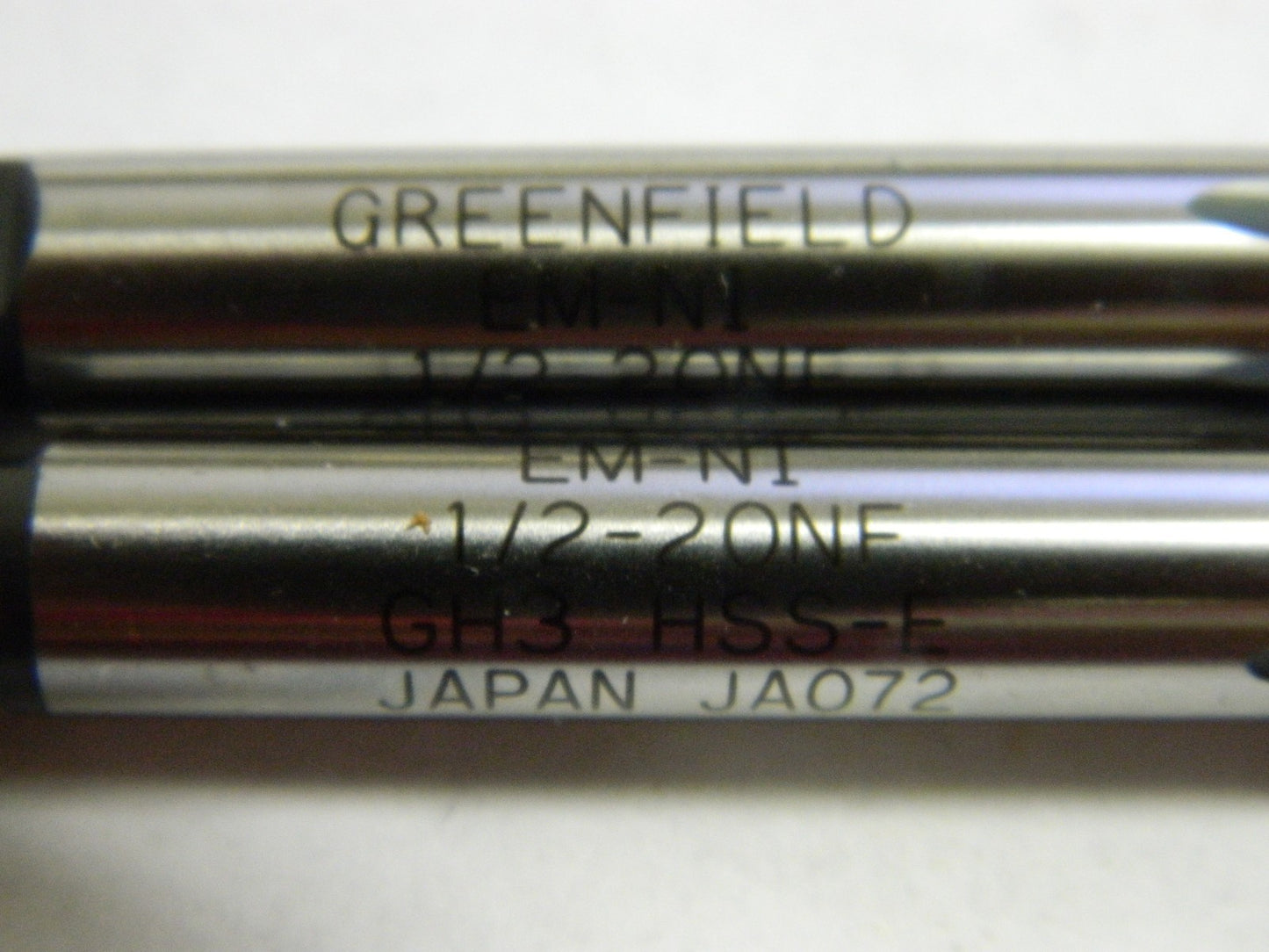 Greenfield 1/2 - 20 GH3 NF 3FL Cobalt Plug Tap EM-Nickel Gun Model 85522