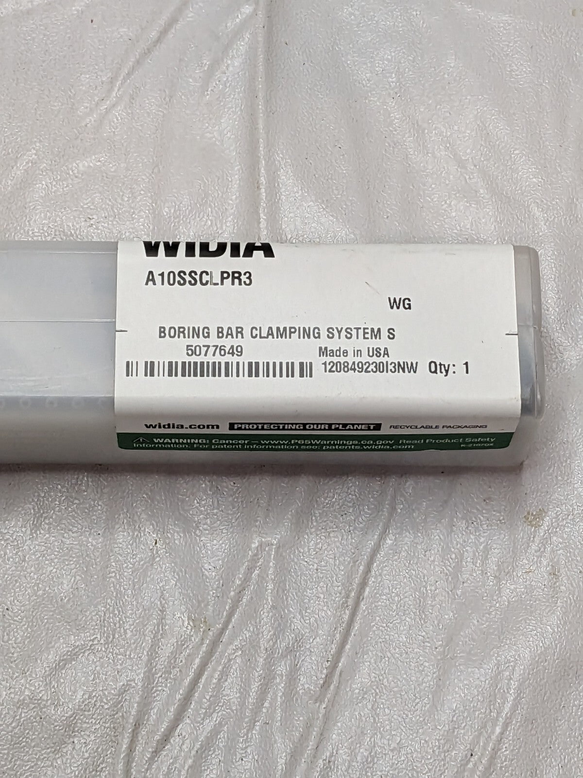 WIDIA Indexable Boring Bar: A10SSCLPR3, 0.77″ Min Bore Dia 5077649