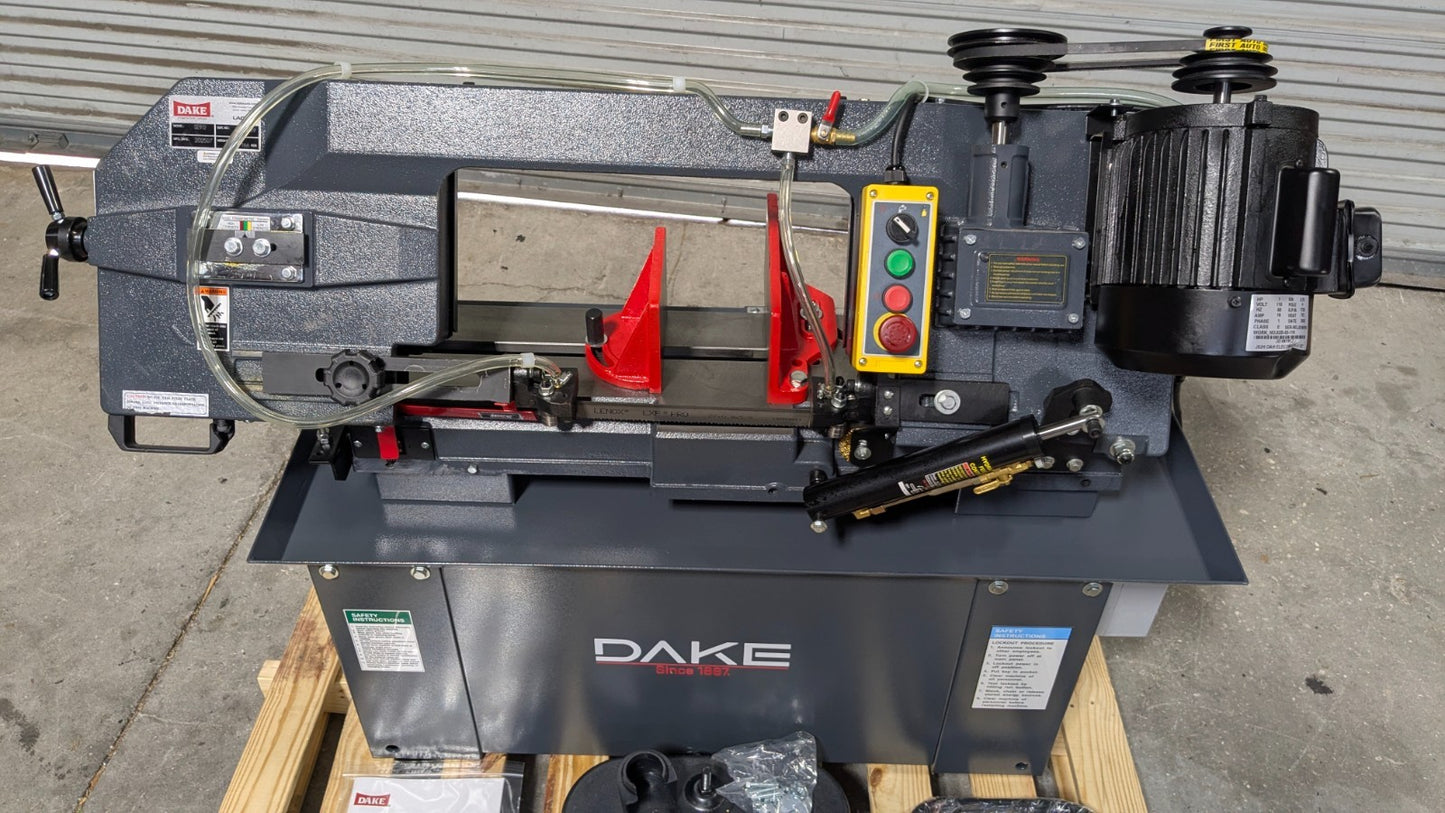 DAKE SE912  9 x 12  Horizontal Bandsaw 110v  1HP  Step Pulley  *Scratch & Dent*
