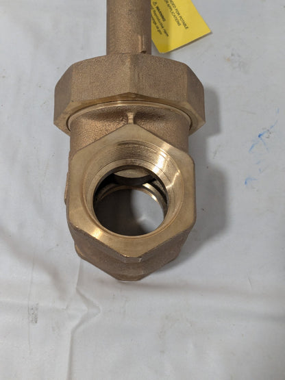 Milwaukee Gate Valve: Gate, 1-1/2" Pipe, Threaded (NPT), Bronze 1151-112