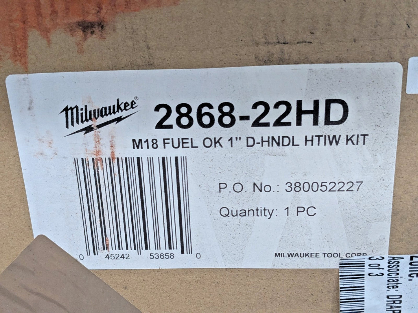 Milwaukee M18 FUEL ONE-KEY 1" D-Handle High-Torque Impact Wrench Kit 2868-22HD