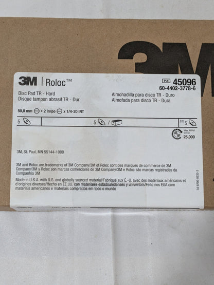 3M Disc Backing Pad: 2" Dia, Quick-Change Type R Box of 5 7000000441