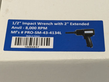 PRO-SOURCE Air Impact Wrench 1/2" Dr 8000 RPM 50 to 580 Ft/Lb Pro-SM-43-4134L