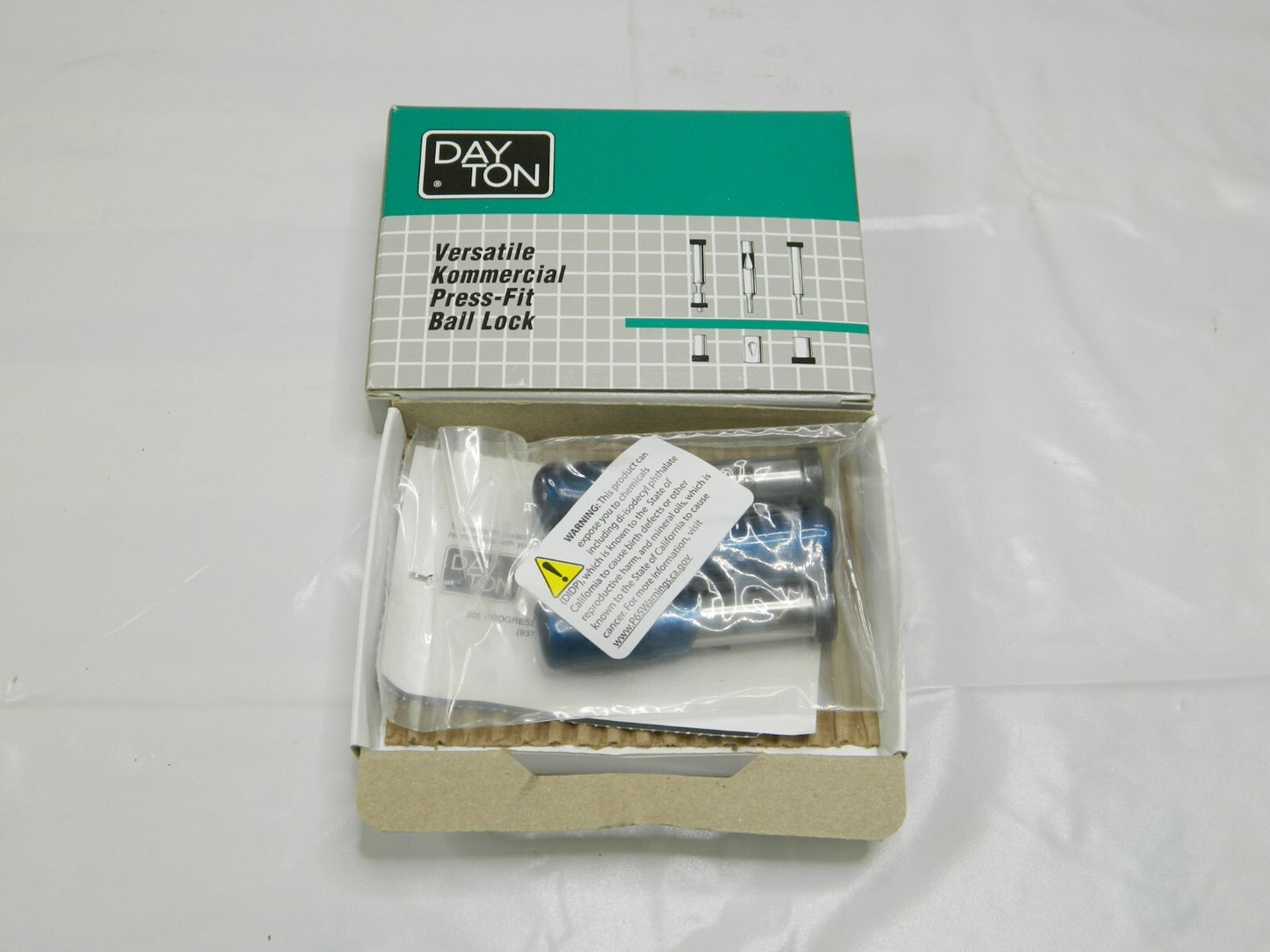 Dayton Versatile Kommercial Press-Fit Ball Lock 5/8HD, 1/2SD Qty 3 KPB 50 250