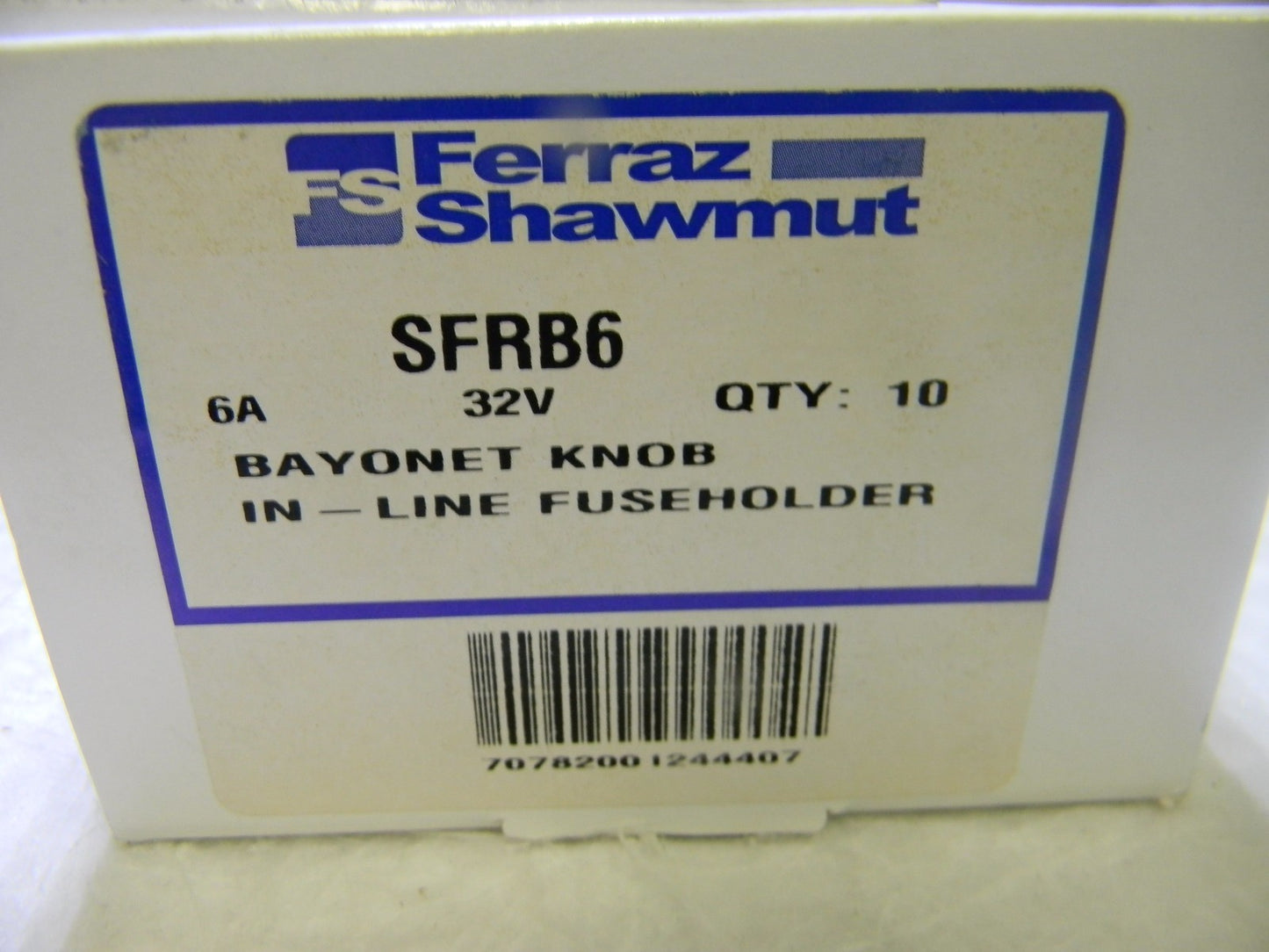 Ferraz Shamut Inline Fuse Holder 32 VAC/VDC 6 Amp1 Pole  (Lot of 9) SFR86