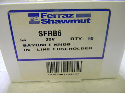 Ferraz Shamut Inline Fuse Holder 32 VAC/VDC 6 Amp1 Pole  (Lot of 9) SFR86