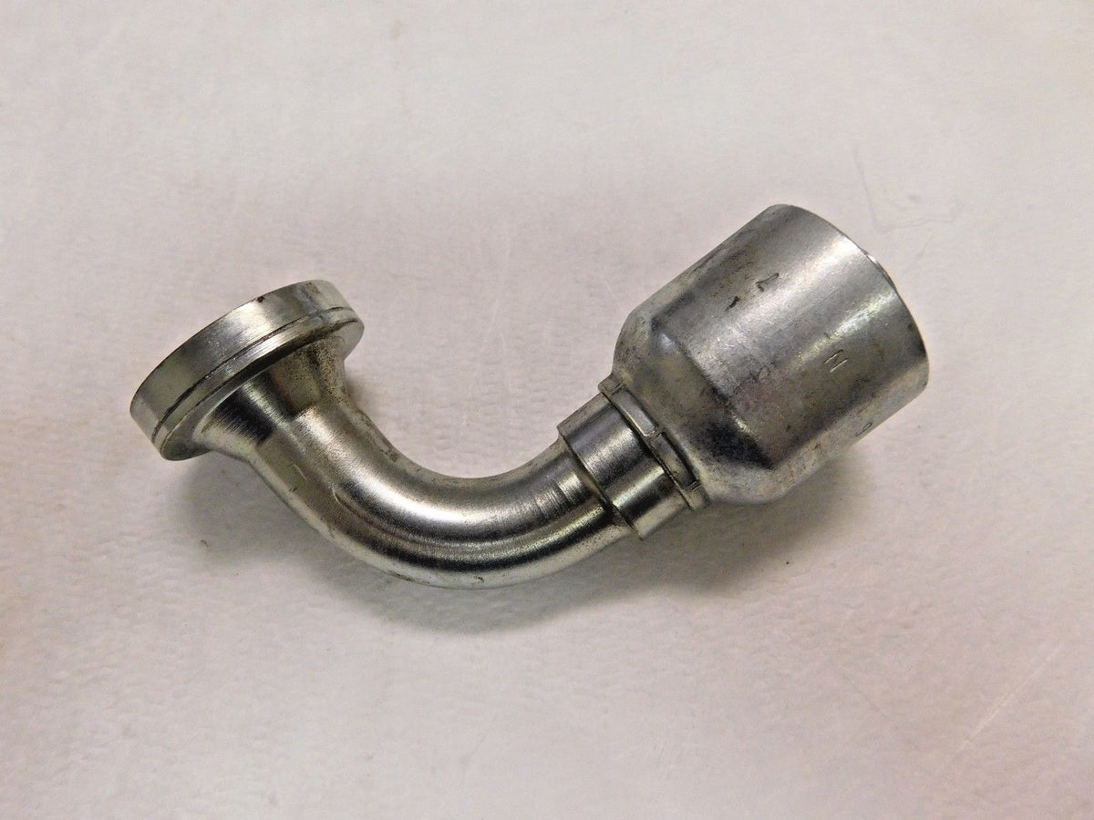 Parker Hose Adapter 3/4" Hose x 3/4" SAE Code 62 Flange Head 90º L16N7