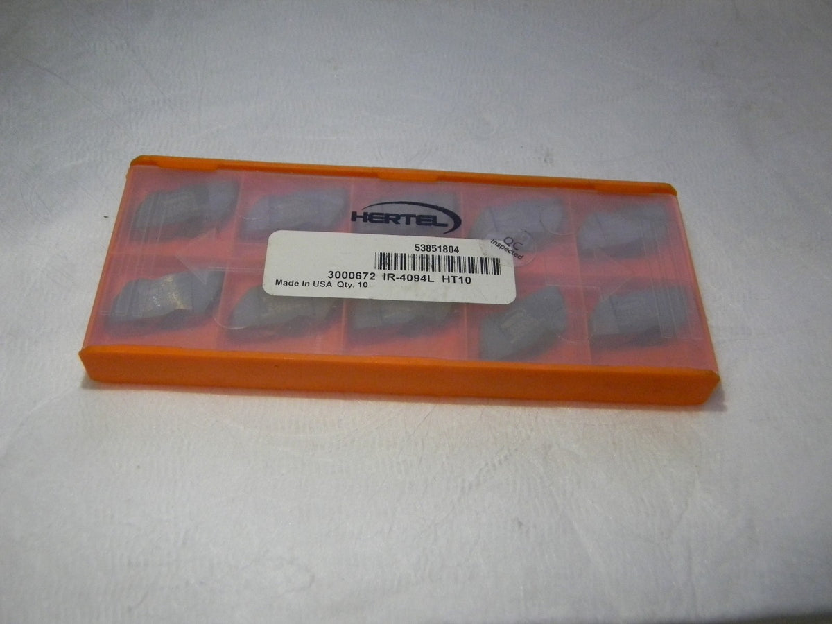 Hertel Carbide Double Grooving Inserts IR-4094L Grade HT10 Qty 10 3000672