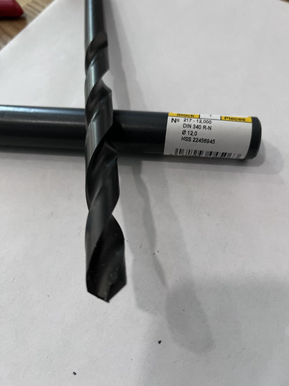 Guhring Taper Length Drill Bit: Series 217, 12.1 mm Dia, 118 ° Point HSS